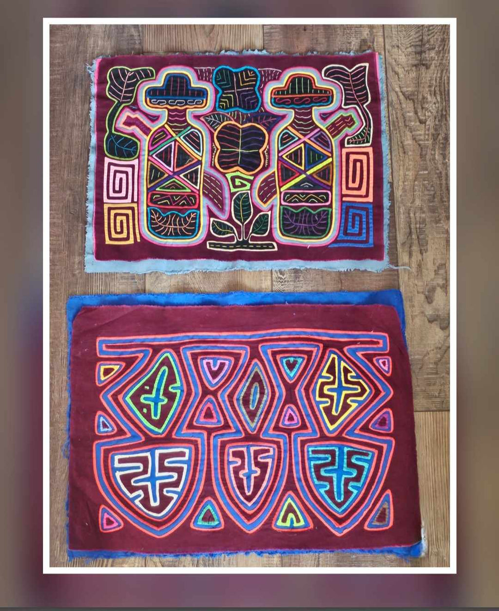 A traditional mola — reverse-appliqué textile art made by Guna women in the San Blas islands