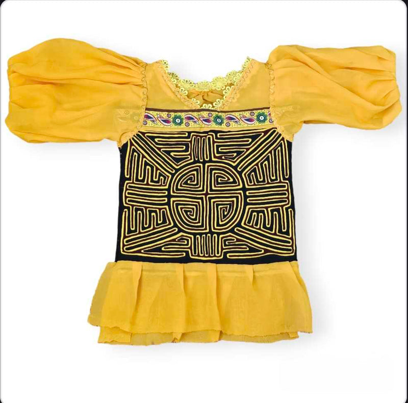 Blusa de Mola  para Niña- Hecho en Panamá