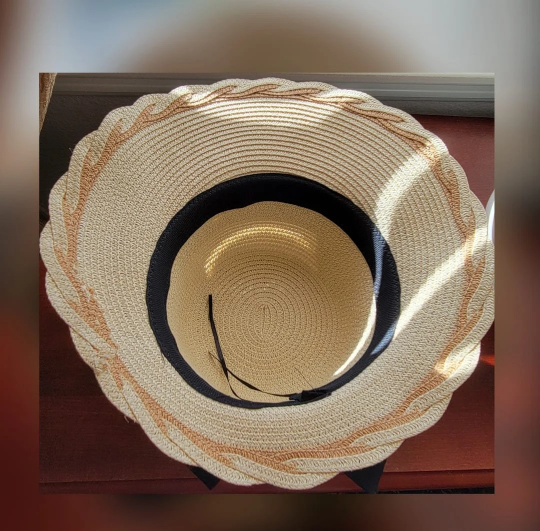 Sombreros de Paja con Mola Kuna Original