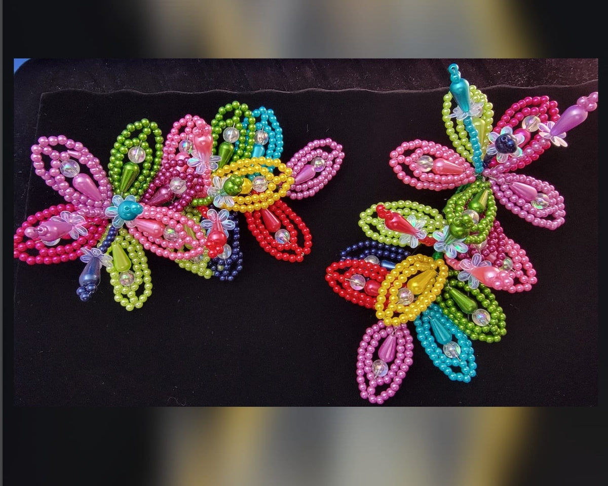 Tembleca Tembleques de Colores- Hecho en Panamá ( 2 piezas) – Panamanian Folklore